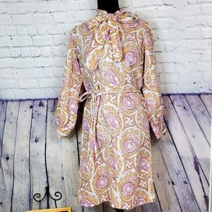 Vintage Portofino Paisley Dress 1970s Sz 12